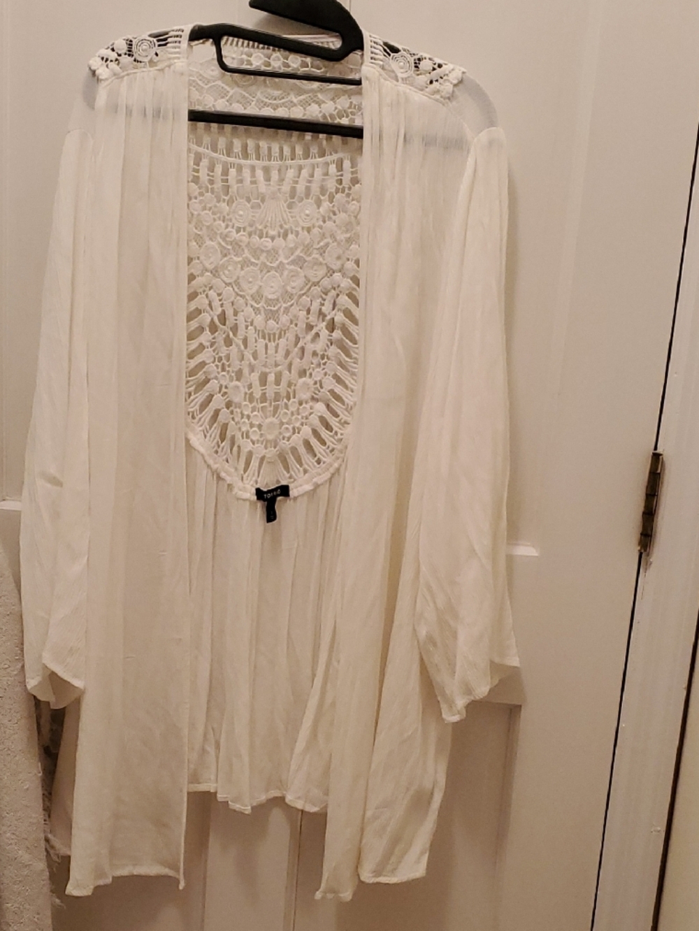 Torrid White Textured Cardigan